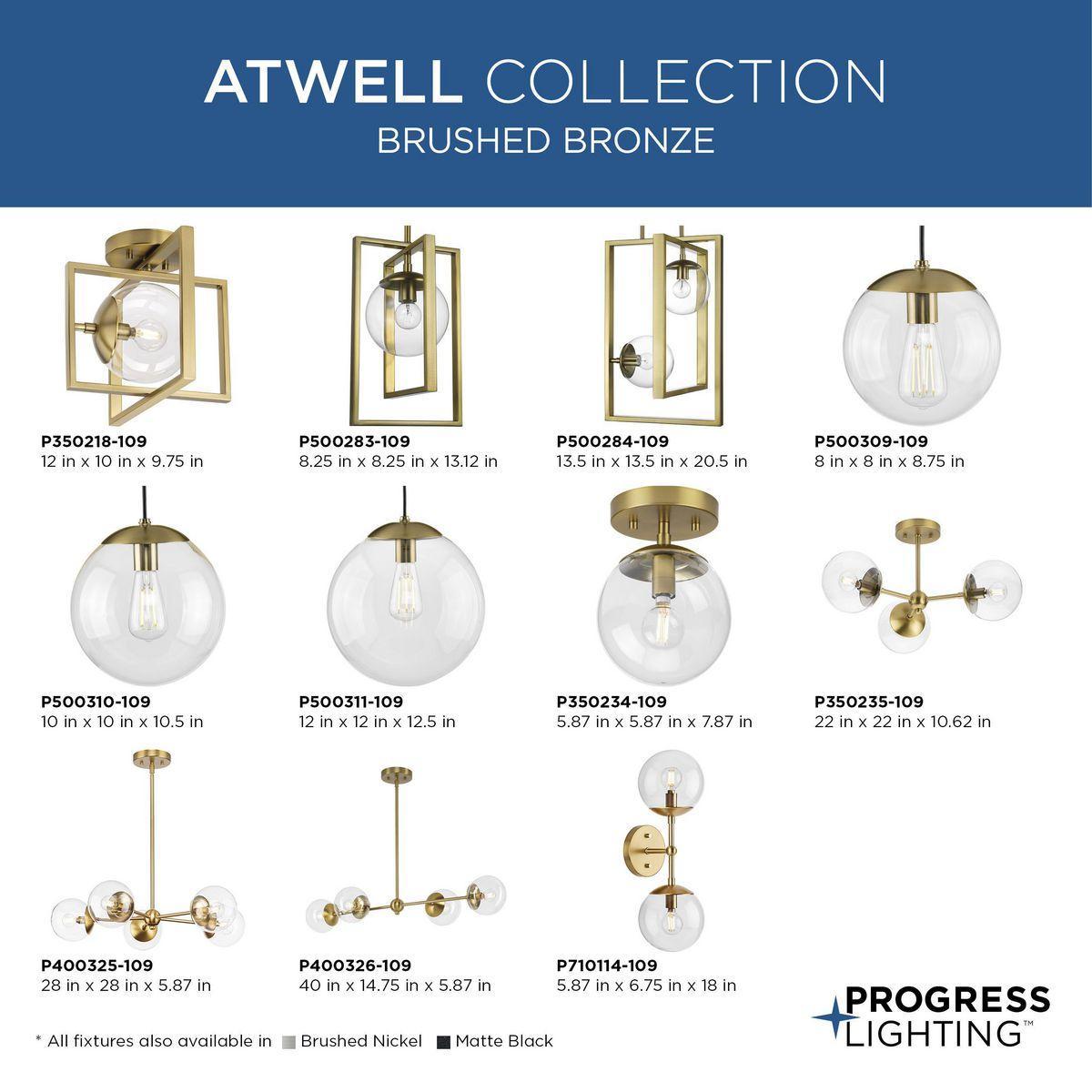 Atwell - Pendant Light - Ceiling/Stem Hung/Swivel - 120 V
