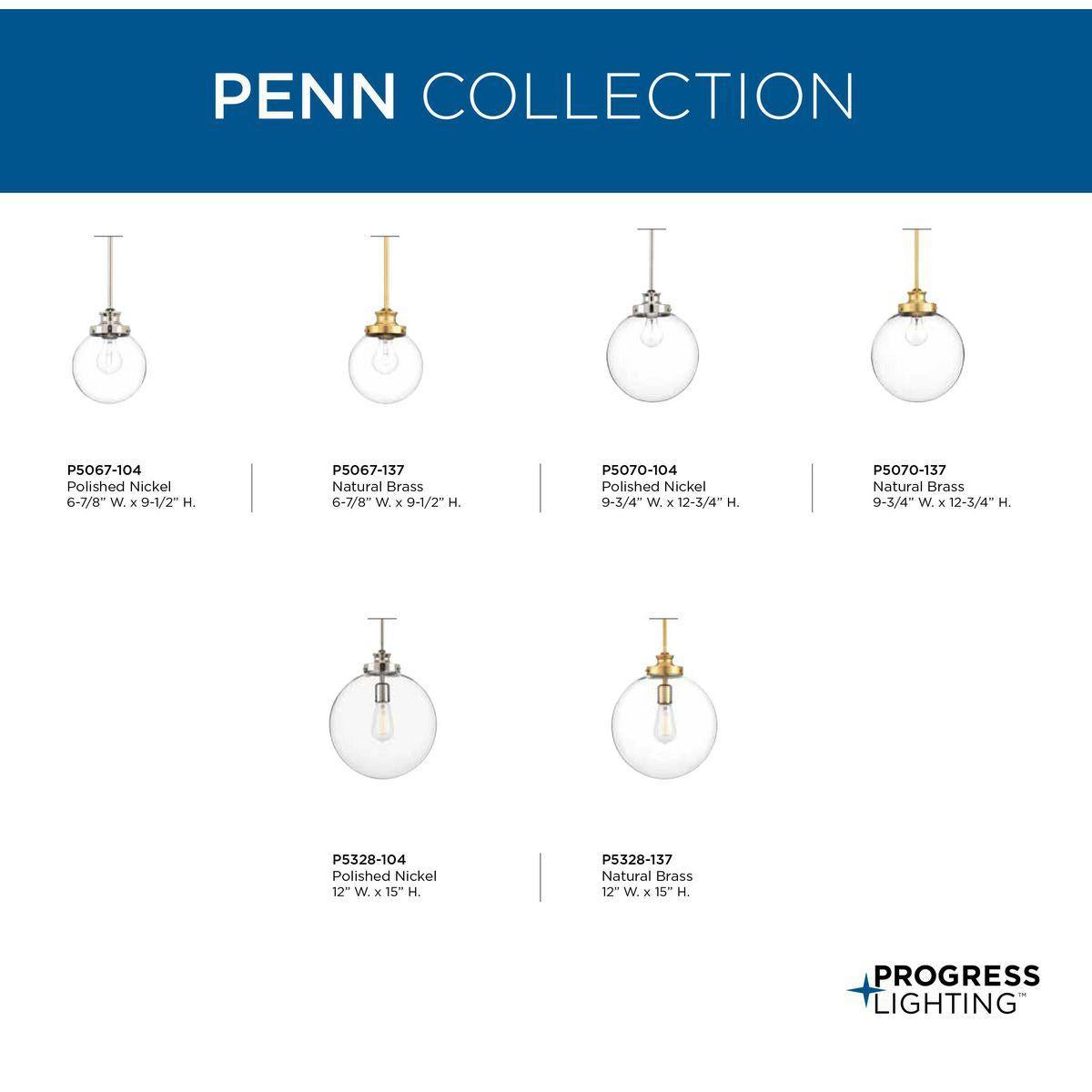 Penn - Traditional Casual Pendant Fixture - Ceiling/Stem