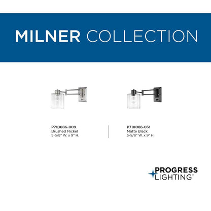 Milner - Swing Arm Wall Light - Wall Mount - 120 V