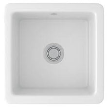 18 SQ FIRECLAY PREP SINK WH