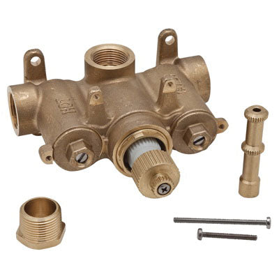 Rohl® R1085BO Universal Thermostatic Rough-In Valve, 3/4 in NPT Inlet x 3/4 in FNPT Outlet, 60 psi, 14 gpm, Brass Body