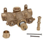 Rohl® R1085BO Universal Thermostatic Rough-In Valve, 3/4 in NPT Inlet x 3/4 in FNPT Outlet, 60 psi, 14 gpm, Brass Body