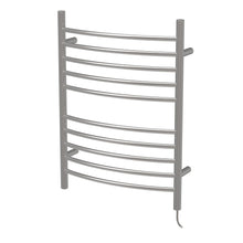 Amba® RWP-CP Radiant Curved Towel Warmer, Hardwire/Plug-In, 10 Bars, Polished Stainless Steel, 23-5/8 in W 31-1/2 in H