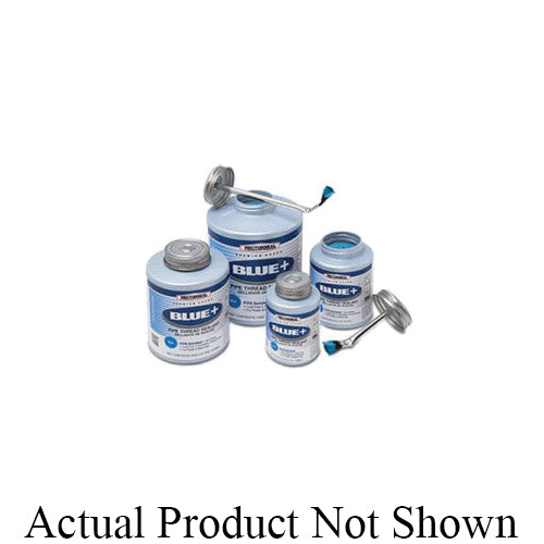 Blue+™ 31433 Multi-Purpose Non-Setting Pipe Thread Sealant, 1 pt Brush-In Cap Bottle, Blue