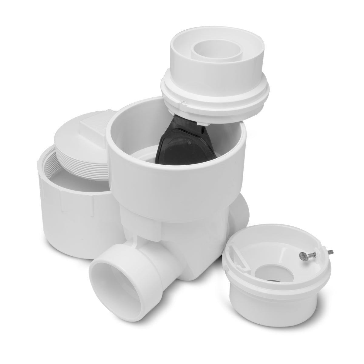 Extendable Backwater Valve Kit - 3" - PVC Body