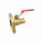 RWV® 2419AB 3/4 3-Piece Standard Quarter-Turn Ball Valve, 3/4 in Nominal, Solder x Rotating Pump Flange End Style, Brass Body, Full Port, PTFE/FKM Softgoods