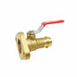 RWV® 2420F 3/4 3-Piece Quarter-Turn Ball Valve, 3/4 in Nominal, EzPress x Rotating Pump Flange End Style, Brass Body, Full Port, PTFE/FKM/EPDM Softgoods