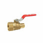 5008AB - 3/4 Ball Valve with Handle - Brass - Barb x FNPT