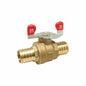 RWV® 5009ABW 3/4 Ball Valve, 3/4 in Nominal, Barb End Style, Brass Body, Standard Port, NBR Softgoods