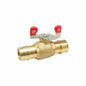 RWV® 5015ABW 3/4 Ball Valve, 3/4 in Nominal, Barb End Style, Brass Body, Standard Port, Double NBR Softgoods