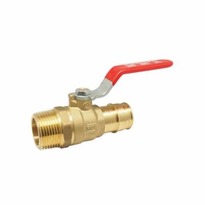 RWV® 5018AB 3/4 Ball Valve With Handle, 3/4 in, Barb x MNPT, Brass Body, Standard Port, Double NBR Softgoods