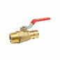 5018AB - 1/2 Ball Valve with Handle - Brass - Barb x MNPT
