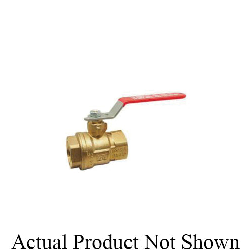 RWV® 5044AB 2 2-Piece Ball Valve With Handle, 2 in Nominal, FNPT End Style, Forged Brass Body, Full Port, PTFE Softgoods