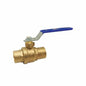 RWV® 5549DAB 1 2-Piece Ball Valve With Handle, 1 in Nominal, Solder End Style, Forged Brass Body, Full Port, PTFE Softgoods