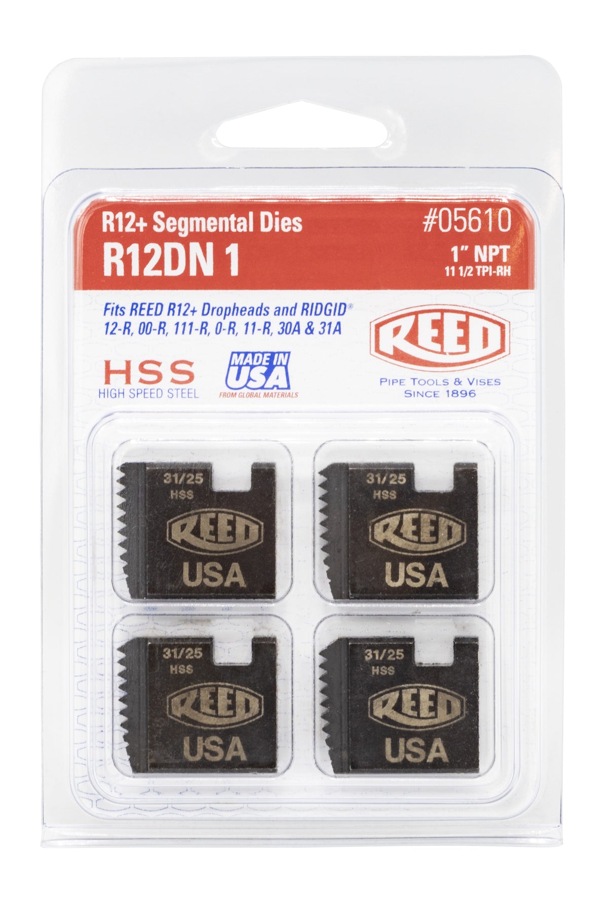 R12+ - Segmental Die - 1" NPT Thread - HSS
