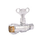 Sharkbite® 24732LF Straight Supply Stop Valve, 1/2 x 3/8 in Nominal, Push-Fit x Compression End Style, 200 psi Pressure, Brass Body