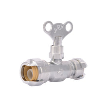 Sharkbite® 24734LF Straight Supply Stop Valve With Loose Key, 1/2 x 3/8 in Nominal, Push-Fit End Style, 200 psi Pressure, Brass Body