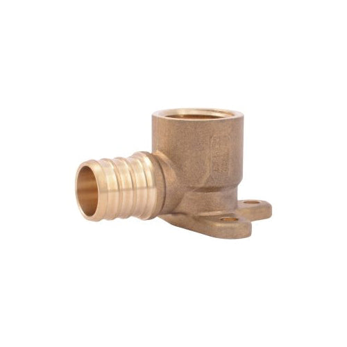 Sharkbite® UC342LF 90 deg Drop-Ear Elbow, 3/4 x 1/2 in Nominal, PEX Barb x FNPT End Style, Brass, Import