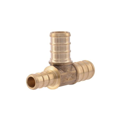 3/4 x 1/2 x 3/4" Reducing Tee - Brass - PEX Barb