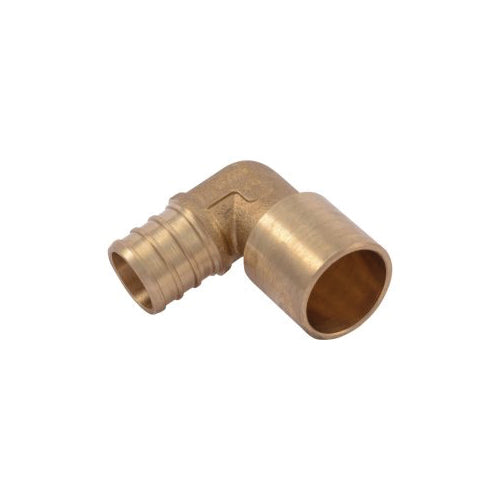 3/4" 90° Adapter Elbow - Brass - PEX Barb x Male C