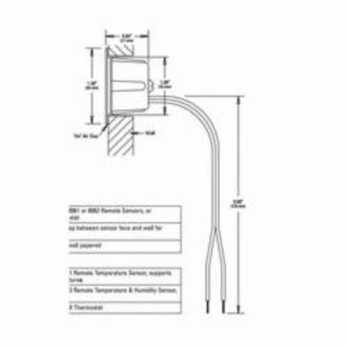HVAC Temperature Sensor - Wall Mount - 30 to 100° F