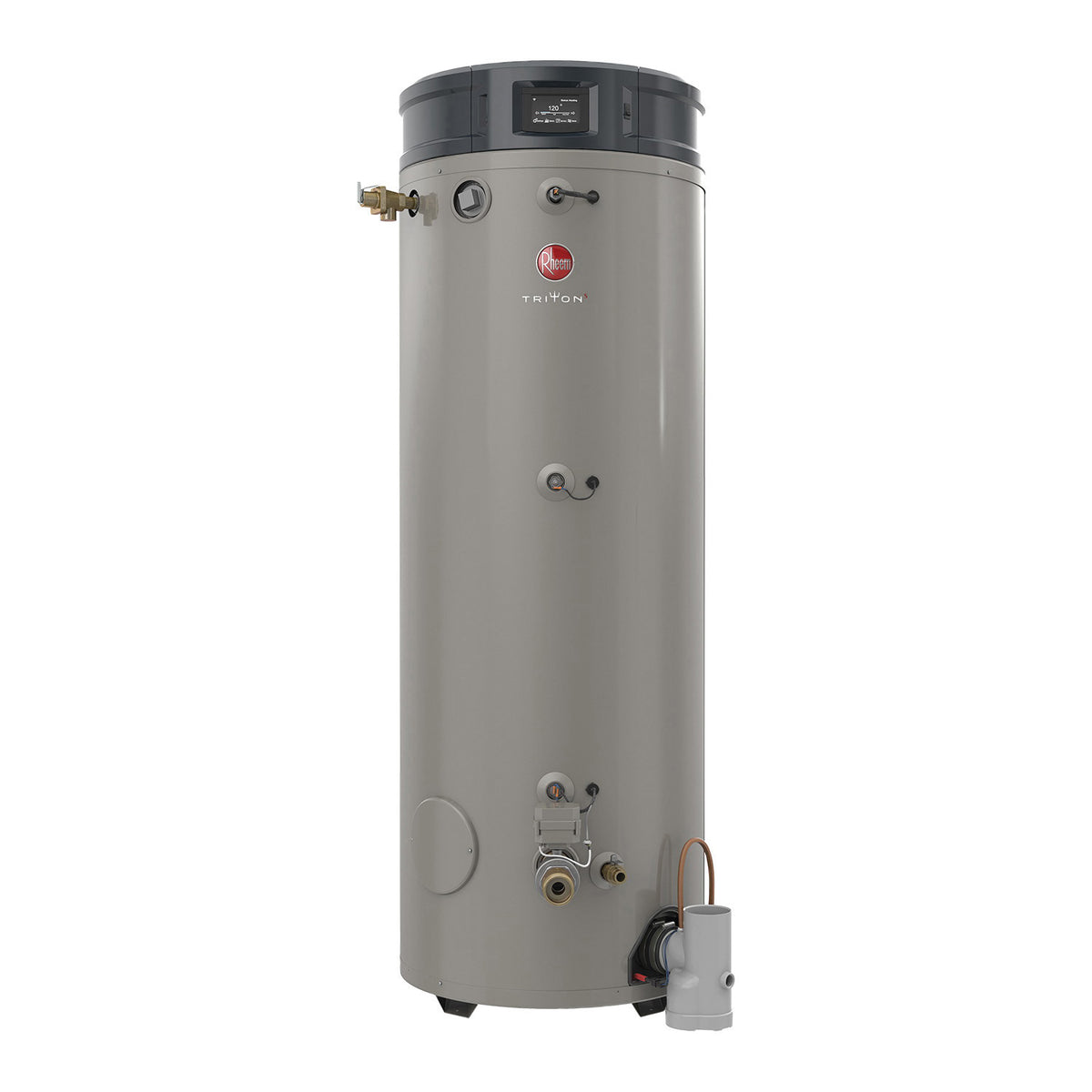 Rheem® GHE100SS-160(A) Triton™ High Efficiency Gas Water Heater, 100 gal Tank, 160000 Btu/hr Heating, Natural Gas Fuel, Direct/Power Vent, 97 %