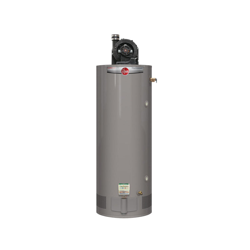 Rheem® PRO+G75-76P RH PV Professional Classic Plus® Heavy Duty Gas Tank Water Heater, 75100 Btu/hr Heating, 75 gal Tank, Liquid Propane Fuel, Power Vent, 72.8 gph at 90 deg F Recovery, Tall