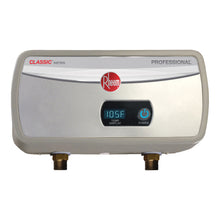 Rheem® RTEX-06 Professional Classic™ Point-of-Use Electric Tankless Water Heater, 220 V, 5500 W Power Rating, 1 ph, 1/2 in NPT Water, 29 A, Residential