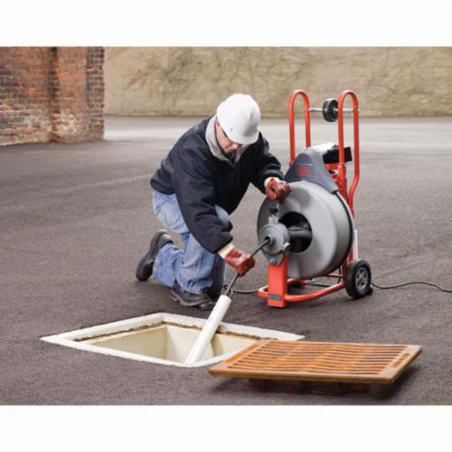 RIDGID® 51402 K-750 Drum Drain Cleaning Machine Kit, 3 to 6 in Drain Line, 150 ft Max Run, 1/2 hp, 115 VAC