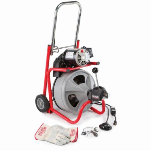 RIDGID® 26998 K-400 Drum Drain Cleaning Machine Kit, 3 to 4 in Drain Line, 1/3 hp, 115 VAC