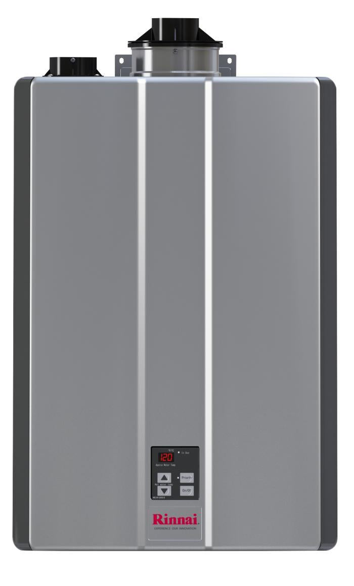 Rinnai® RSC199iN RSC Tankless Water Heater, Natural Gas Fuel, 15000 to 199000 Btu/hr Heating, Indoor/Outdoor: Indoor, Condensing, 11 gpm Flow Rate, 0.95, Residential