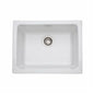 Rohl® 6347-00 Allia Kitchen Sink, White, Rectangle Shape, 21 in L x 15-9/16 in W Bowl x 10 in D Bowl, 23-15/16 in L x 18-1/2 in W x 10-13/16 in H, Undermount Mounting, Fireclay