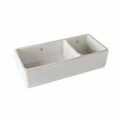 Rohl® RC4019-PCT Shaws Original Rutherford Apron Front Kitchen Sink, Rectangle Shape, 39-1/2 in W x 18-1/2 in D x 10 in H, Fireclay, Parchment