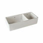 Rohl® RC4019-PCT Shaws Original Rutherford Apron Front Kitchen Sink, Rectangle Shape, 39-1/2 in W x 18-1/2 in D x 10 in H, Fireclay, Parchment