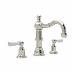 Rohl® U.3720L-PN-2 Widespread Lavatory Faucet, Perrin & Rowe® Bath Edwardian, 1.2 gpm Flow Rate, 3-1/2 in H Spout, 6 to 15-3/4 in Center, Polished Nickel, 2 Handles