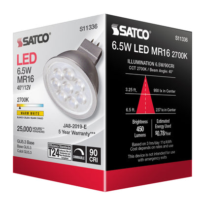 Forward/Reverse Phase Dimmable LED Lamp - 12 V - 6.5 W