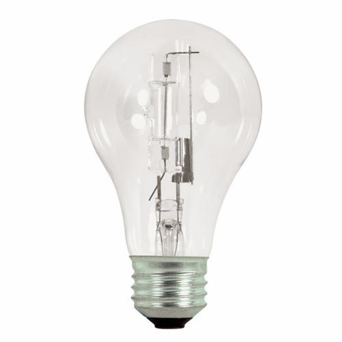 SATCO® S2404 Type A Dimmable Halogen Lamp, 72 W, E26 Lamp, A19 Shape, 1490 Lumens Initial