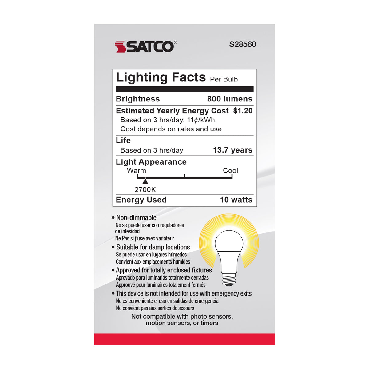 LED Lamp - 120 V - 10 W