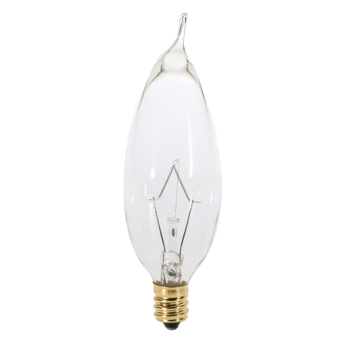 SATCO® S3274 Decorative Dimmable Incandescent Lamp, 25 W, E12 Incandescent Lamp, CA8 Shape, 210 Lumens Initial