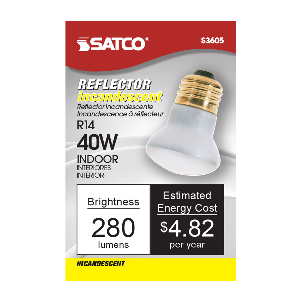 Dimmable Shatter Proof Incandescent Reflective Lamp - S3604