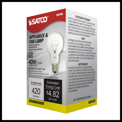 Dimmable General Service Incandescent Lamp - 130 V AC - A15