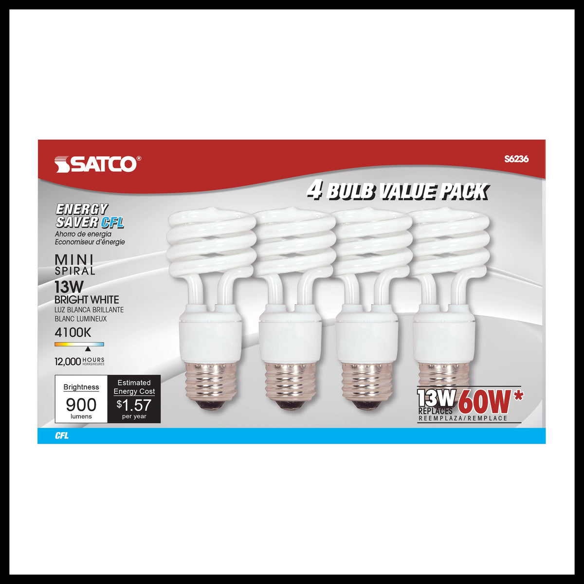 Compact Fluorescent Lamp - 120 V AC - 13 W