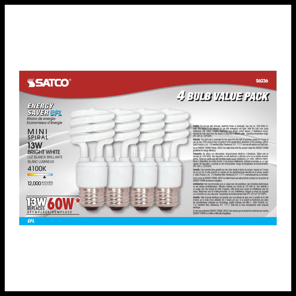Compact Fluorescent Lamp - 120 V AC - 13 W