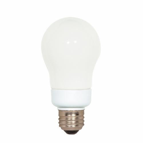 SATCO® S7287 Type A Compact Fluorescent Lamp, 11 W, E26 Lamp, A19 Shape, 540 Lumens Initial