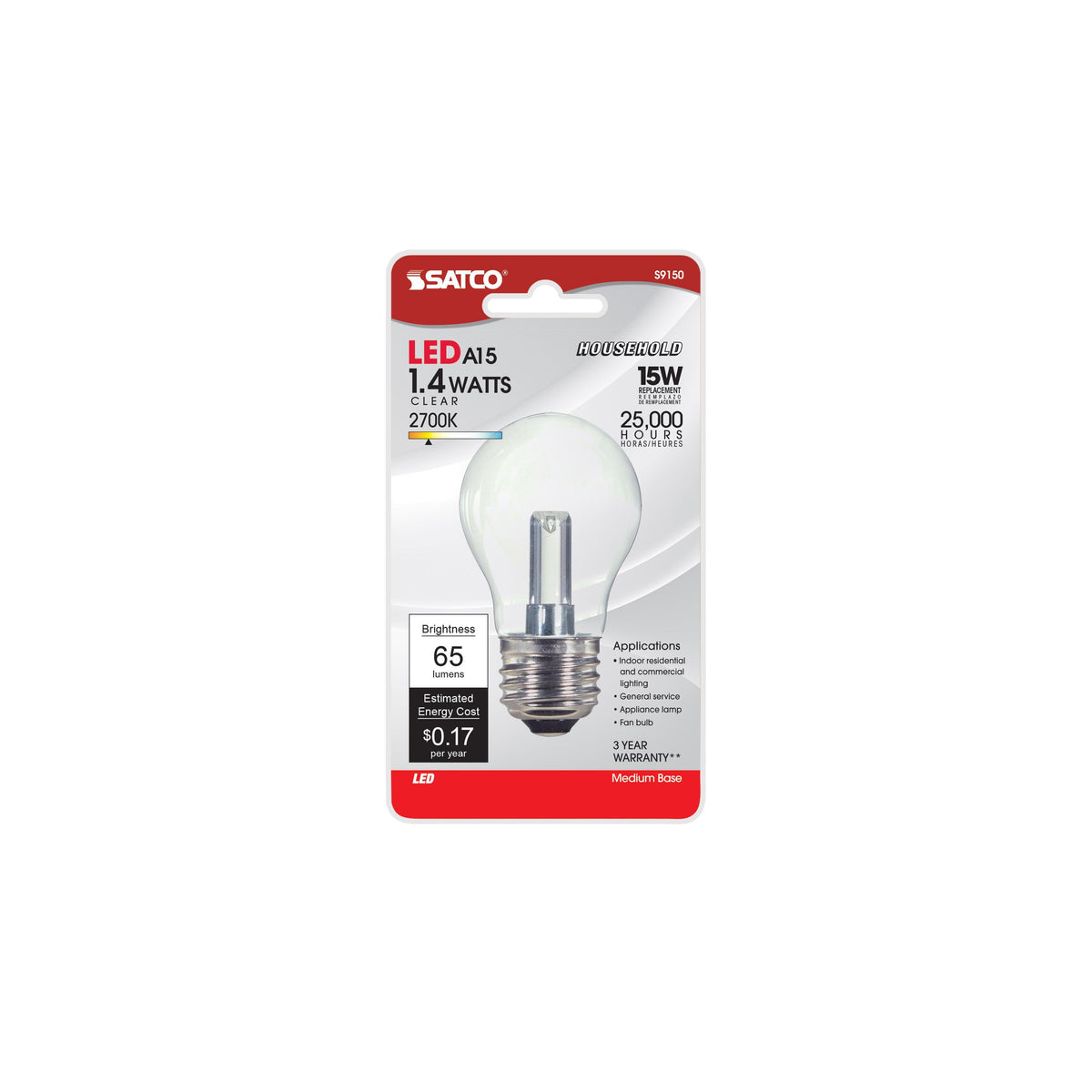 Type A LED Specialty Lamp - 1.4 W