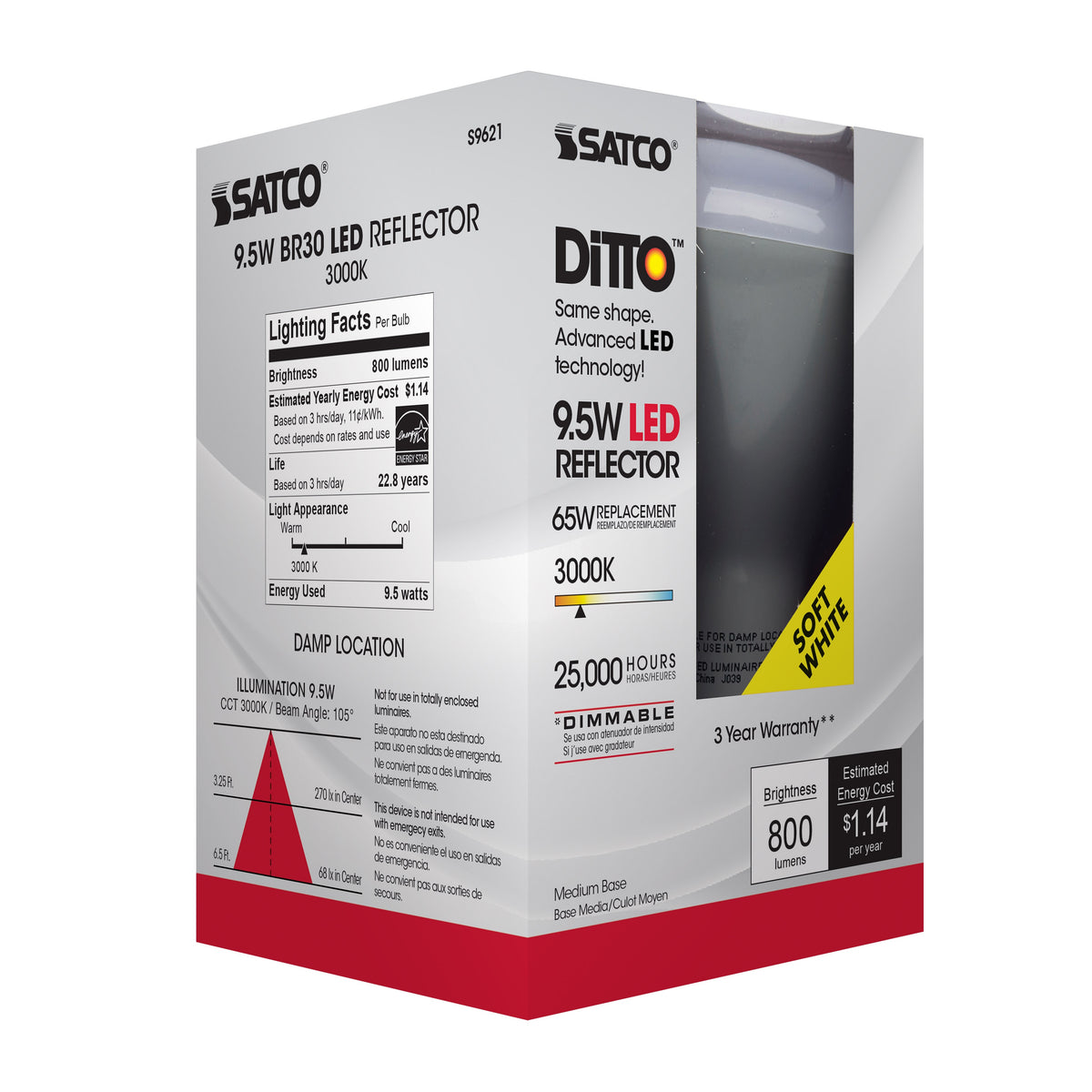 Ditto - LED Reflective Lamp - 120 V AC - 9.5 W