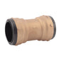 Sharkbite® UXL0154 Large Diameter Coupling, 2 in Nominal, Push-to-Connect End Style, DZR Brass, Import