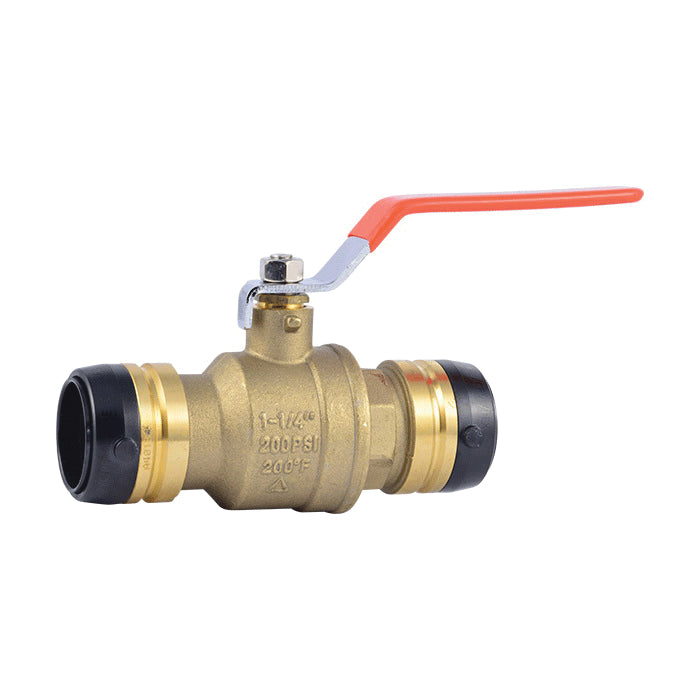 1-1/4" Ball Valve - Brass - Push-to-Connect