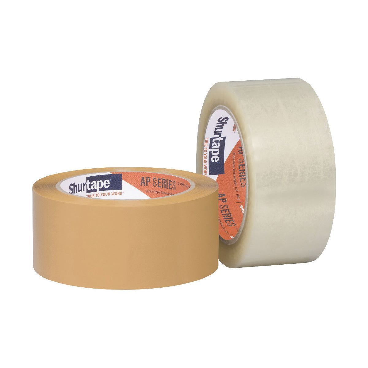 Shurtape® 231044 AP 180® Durable Light Duty Production-Grade Packaging Tape, 100 m L x 48 mm W, 1.8 mil THK, Emulsion Acrylic Adhesive, Biaxially Oriented Polypropylene Cast Film Backing, Clear