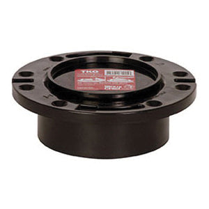 Sioux Chief TKO™ 886-4AT Flush to Floor Closet Flange With Plastic Ring, 4 in Hub Pipe, ABS, Domestic
